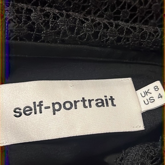 SELF-PORTRAIT Ava Guipure Lace Mini Dress Size 4 - Picture 7 of 10